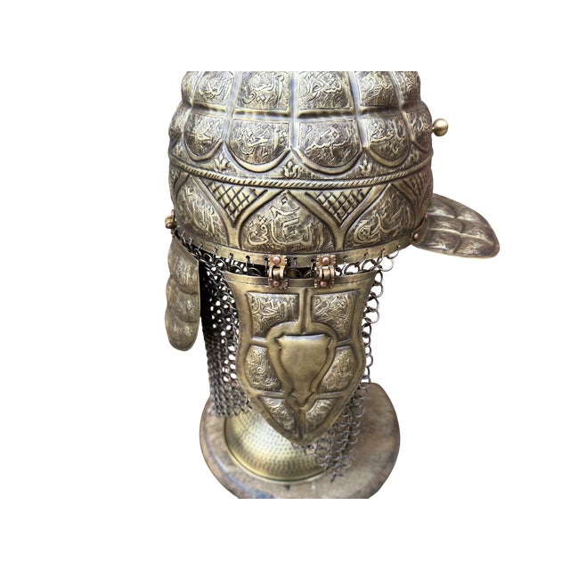 Metal Engraved Esma-Ul Husna Ottoman Helmet For Sale - Image 7 of 17