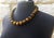 Vintage Carved Tiger's Eye Necklace, Large Carved Natural Tiger Eye Beads, Sterling Silver Gold-Plated Clasp, Statement Necklace For Sale - Image 4 of 9