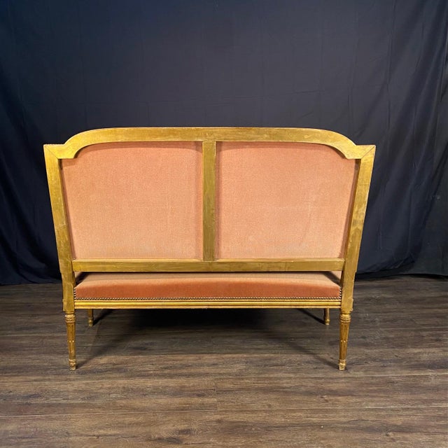 Antique French Louis XVI Sofa From 19th Century Parlor Set For Sale - Image 10 of 13