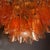 Modernist Smoked Apricot Murano Glass & Oil Rubbed Bronze Feather Chandelier For Sale - Image 14 of 16