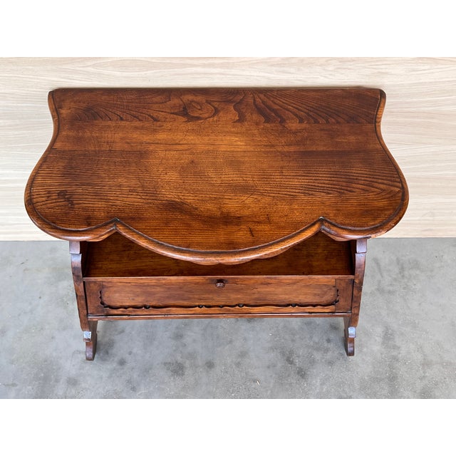 Early 20th Fall Front Door Rustic Console Table With Shelve For Sale - Image 10 of 12