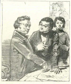 Paul Gavarni, The Convincing, Original Lithograph, 1881