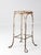 Vintage Twisted Iron Garden Stool With Wood Top For Sale - Image 6 of 14