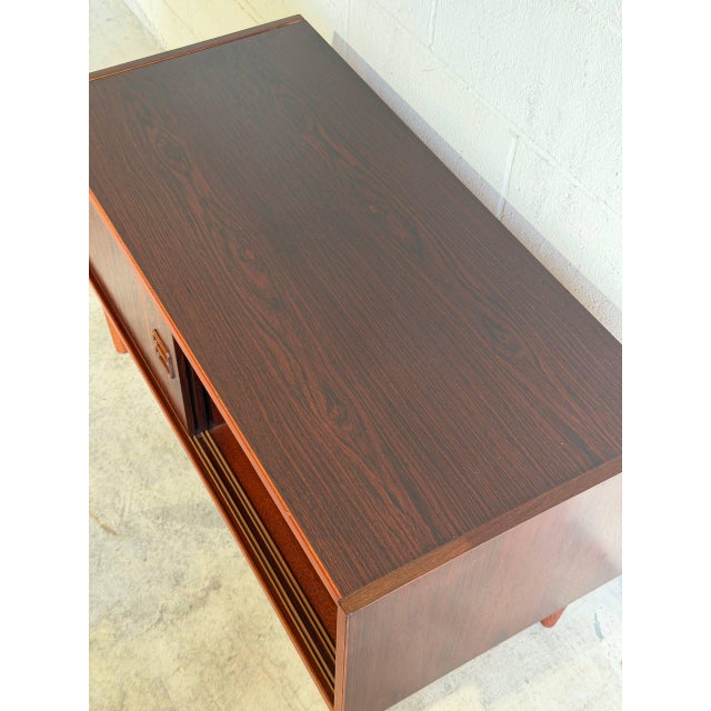 Small Rosewood Sideboard With Sliding Doors Danish Mid-Century Modern 1960s For Sale - Image 10 of 10