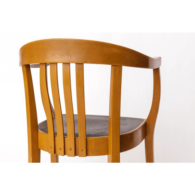 Vintage German Armchair in Mustard Yellow and Green, 1950s For Sale - Image 4 of 10