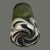 Vintage Italian Mid-Century Modern Art Glass Green & White Swirls Tube Vase For Sale - Image 4 of 7