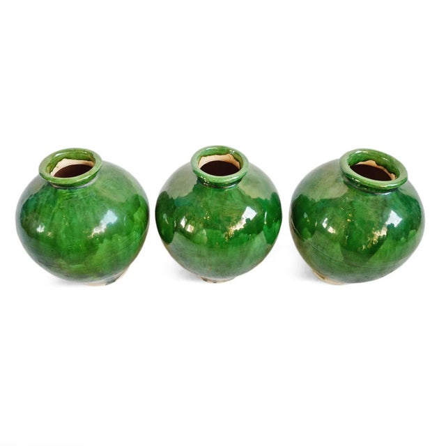 Mid 20th Century Vintage Ceramic Green Beijing Pot For Sale - Image 5 of 7