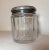Victorian Large Antique Hand Monogrammed Silver-Plate Crystal Glass Tobacco Jar Humidor For Sale - Image 3 of 9