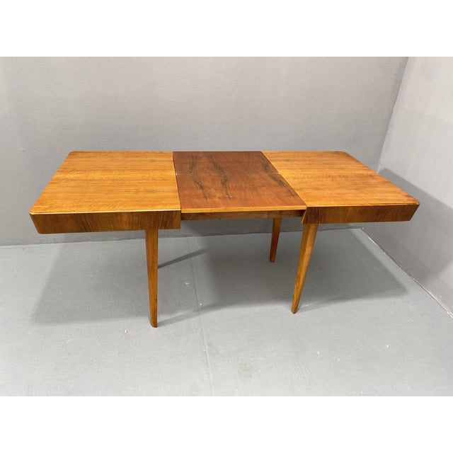 Walnut Adjustable Dining Table by Setona, Former Czechoslovakia, 1950s For Sale - Image 15 of 18