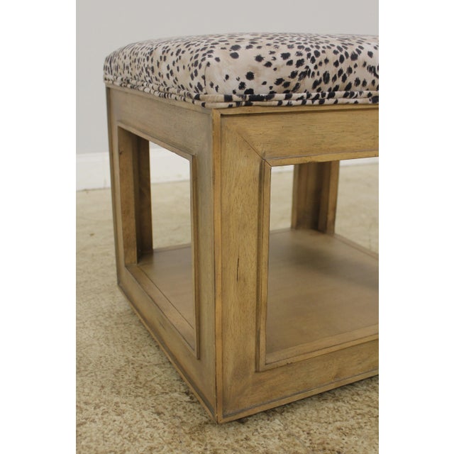 Mid-Century Modern Pair Mid Century Modern Upholstered Stools For Sale - Image 3 of 8