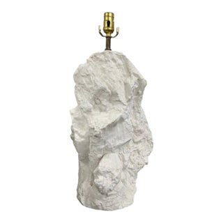 French Modern Serge Roche Inspired Plaster Lamp For Sale