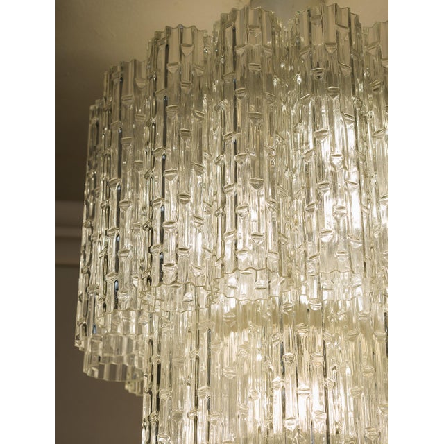 Vintage Italian Murano Glass Chandelier by Toni Zuccheri for Venini, 1960s For Sale - Image 11 of 12