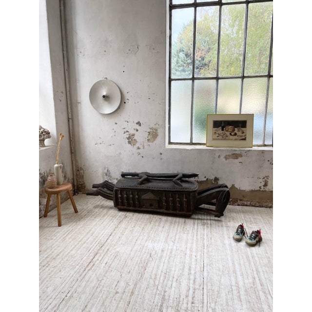 Brown Berber Wooden Chest, 1970s For Sale - Image 8 of 18