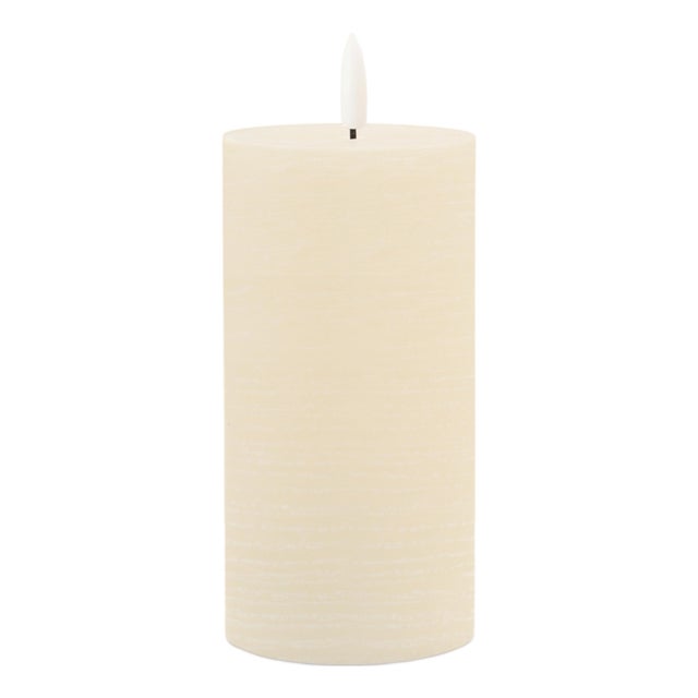 FIA Wick Ivory Pillar Candle (Set of 2) For Sale