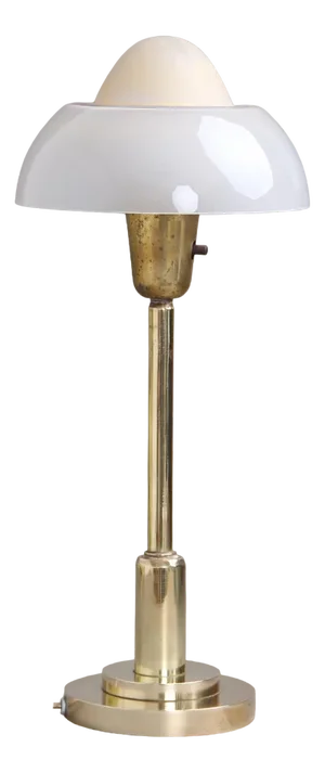 Danish Table Lamp in Brass & Glass from Fog and Mørup, 1920s