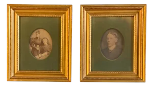 Gallery Wall Collection Original Vintage 1930’s Family Photos, Frames a - a Pair