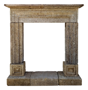 Salvatore-Rosa Peperino Fireplace, Early 20th Century