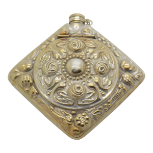 Vintage Italian Handmade Genuine Silver Rare Pill Box & Perfume Bottle