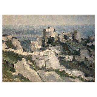 Edouard Arthur, Landscape, Oil on Wood, 1987 For Sale