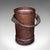 Vintage Decorative Stick Stand, English Leather Office Waste Basket, Storage Bin For Sale - Image 4 of 9