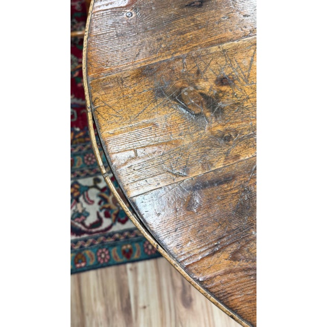 Antique Flip Top Wine Tasting Table For Sale - Image 14 of 15