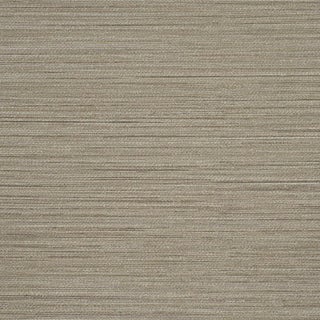 Schumacher Abaca Fine Weave Vinyl Wallpaper In Taupe For Sale