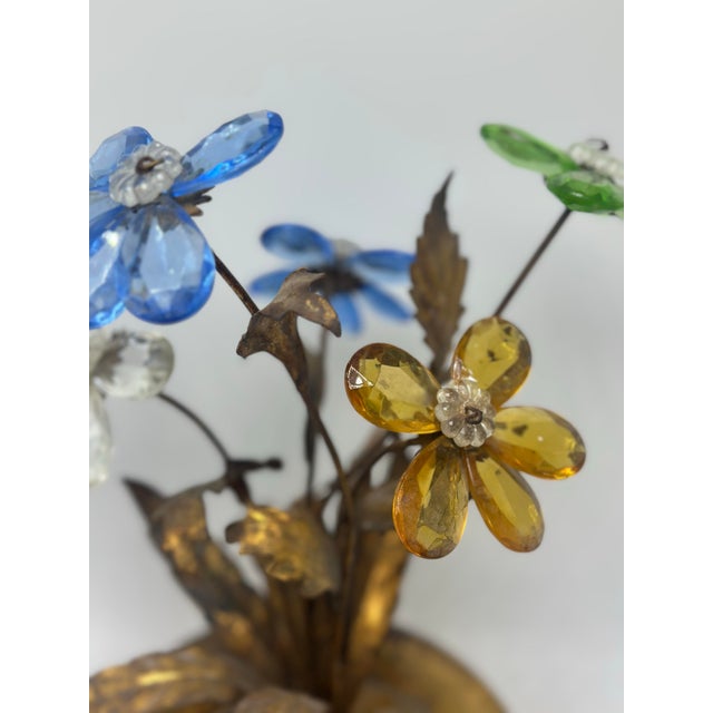 Metal Vintage Italian Tole Floral Arrangement For Sale - Image 7 of 7