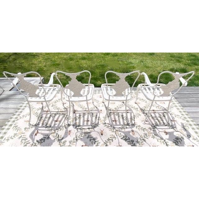 Russell Woodard Set of 4, American Made Patio Garden Chairs For Sale - Image 12 of 13