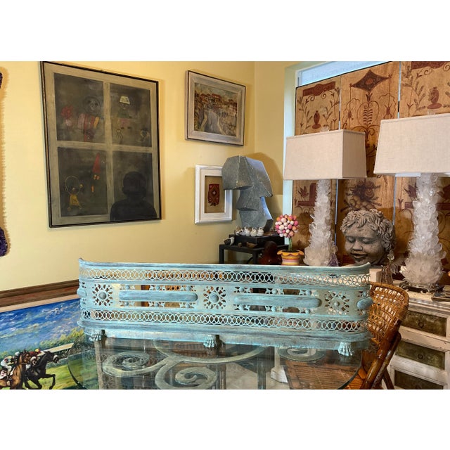 One-of-a-Kind Brass Wall Sculpture - Antique Neoclassical Fireplace Surround Art For Sale - Image 15 of 15
