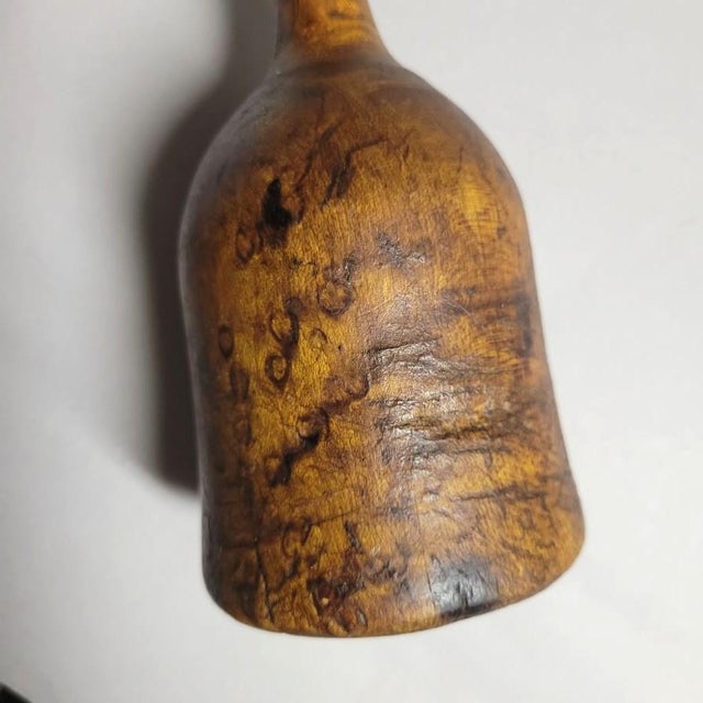 Farmhouse 19th Century American Figured Maple Treen Potato Masher, One-Piece Construction For Sale - Image 3 of 4