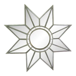 Architectural 8 Point Wooden and Mirror Star