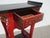 Red Vintage Chinese Asian Red & Black Lacquer W Gold Trim Side Table, Altar Table For Sale - Image 8 of 16