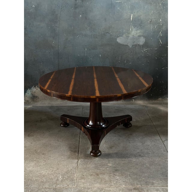 19th Century English Regency Rosewood Tilt Top Center Table For Sale - Image 6 of 10