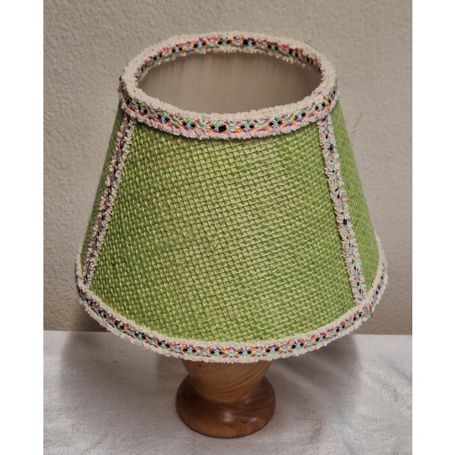 Vintage Table Lamp with Turned Maple Base by Lamplove, 1970s For Sale - Image 4 of 9