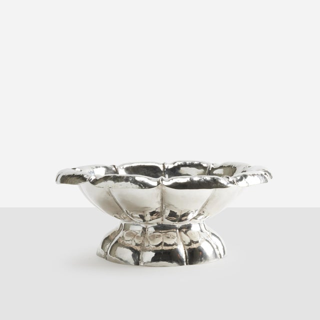 Josef Hoffmann 1920s Hammered Silver Centerpiece by Josef Hoffman For Sale - Image 4 of 7