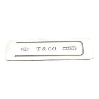 Tiffany & Co Estate T & Co "1837" Bookmark Silver For Sale