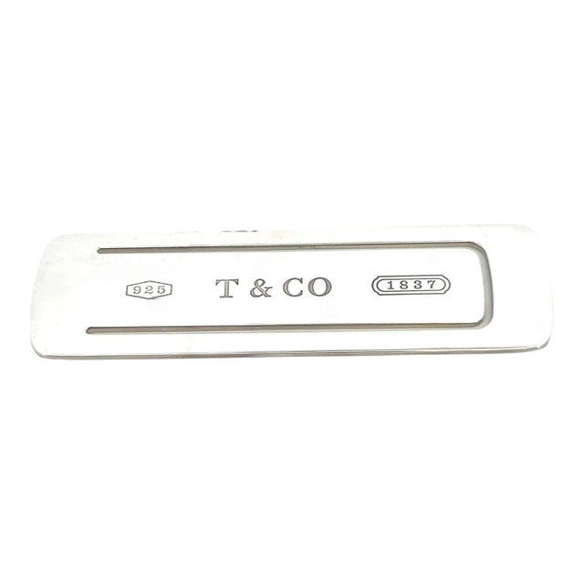 Tiffany & Co Estate T & Co "1837" Bookmark Silver For Sale