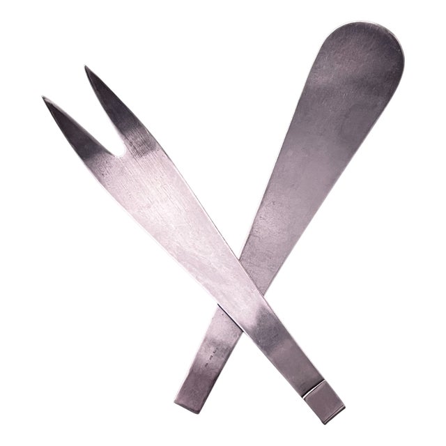 Two-Piece Salad Servers by by Carl Auböck for Amboss, 1970s, Set of 2 For Sale