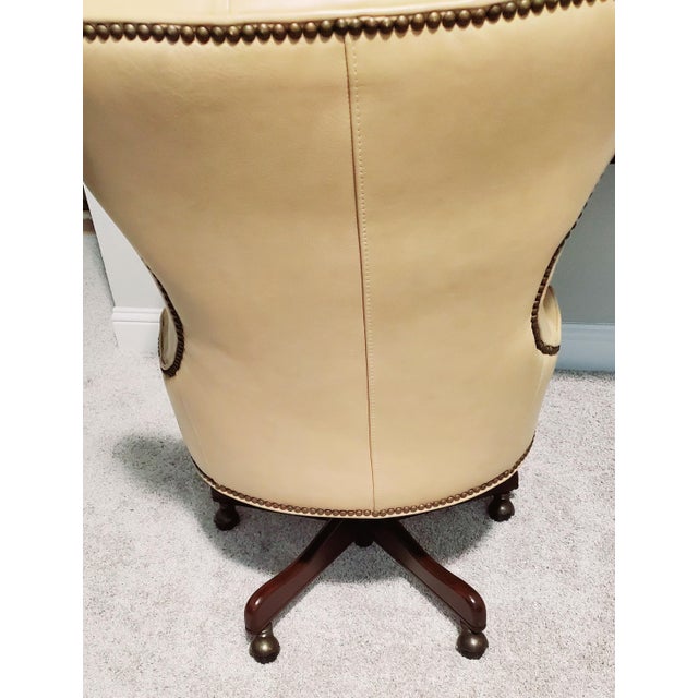 Elevate your executive workspace, home library, or professional office with this striking, high-back Hooker Furniture...