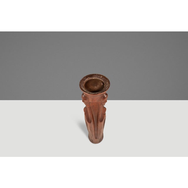 Mid-Century Modern Gothic Hand-Sculpted Oversized Candle Stick Holder Carved From Solid Teak, Usa, C. 1960s For Sale In Orlando - Image 6 of 14