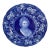 Martha Washington Flow Blue Plate From an Original Miniature by Robertson - England For Sale