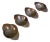 Ice Cream Bowls With Metallic Glaze, Set of Four For Sale