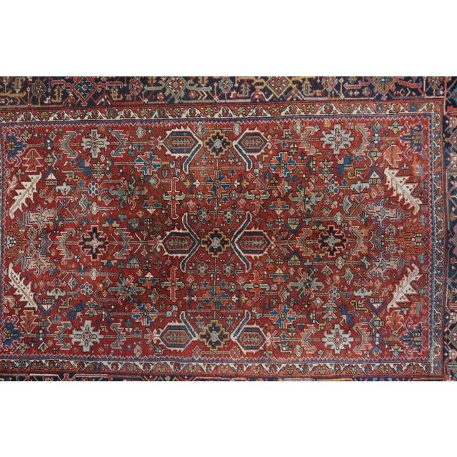 Persian Vintage Heriz Rug 7'5'' x 10'6'' For Sale - Image 3 of 11