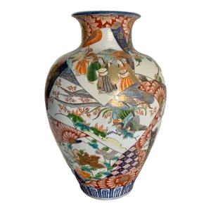 24" Tall 19th Century Japanese Arita Porcelain Vase