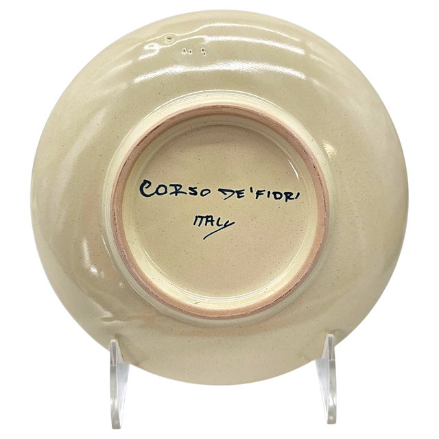 Vintage Corso Dei Fiori Casolare Cups & Saucers Set of 8 Italian Maiolica Painted For Sale - Image 16 of 18