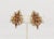 Vintage 1950s Signed Kramer Faux-Citrine Leaf Clip Earrings - 2 Pieces For Sale In Philadelphia - Image 6 of 8