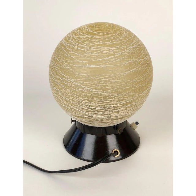 Austrian Table Lamp with Bakelite Base and Glass Ball, 1930s For Sale - Image 3 of 7