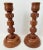 Mid 20th Century Vintage Turned Polished Wood Candlleholders, Assorted Sizes. Set of Seven For Sale - Image 5 of 8