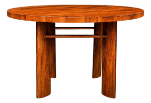 Round Dining Table in Caviúna Wood by Joaquim Tenreiro, Brazil, 1950s