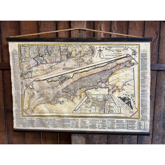 Reproduction of vintage east coast city map. Great for a bedroom or library to bring some history and warmth to a space....